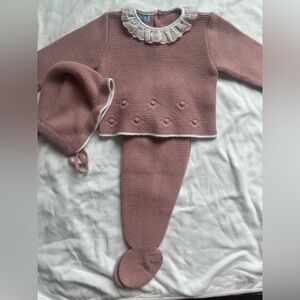 Pink Knit Kids Matching Set
